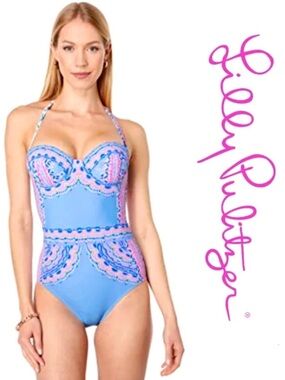 LILLY PULITZER, Women's Anthea Multi Seaside Shindig One-Piece Swimsuit, Size 10